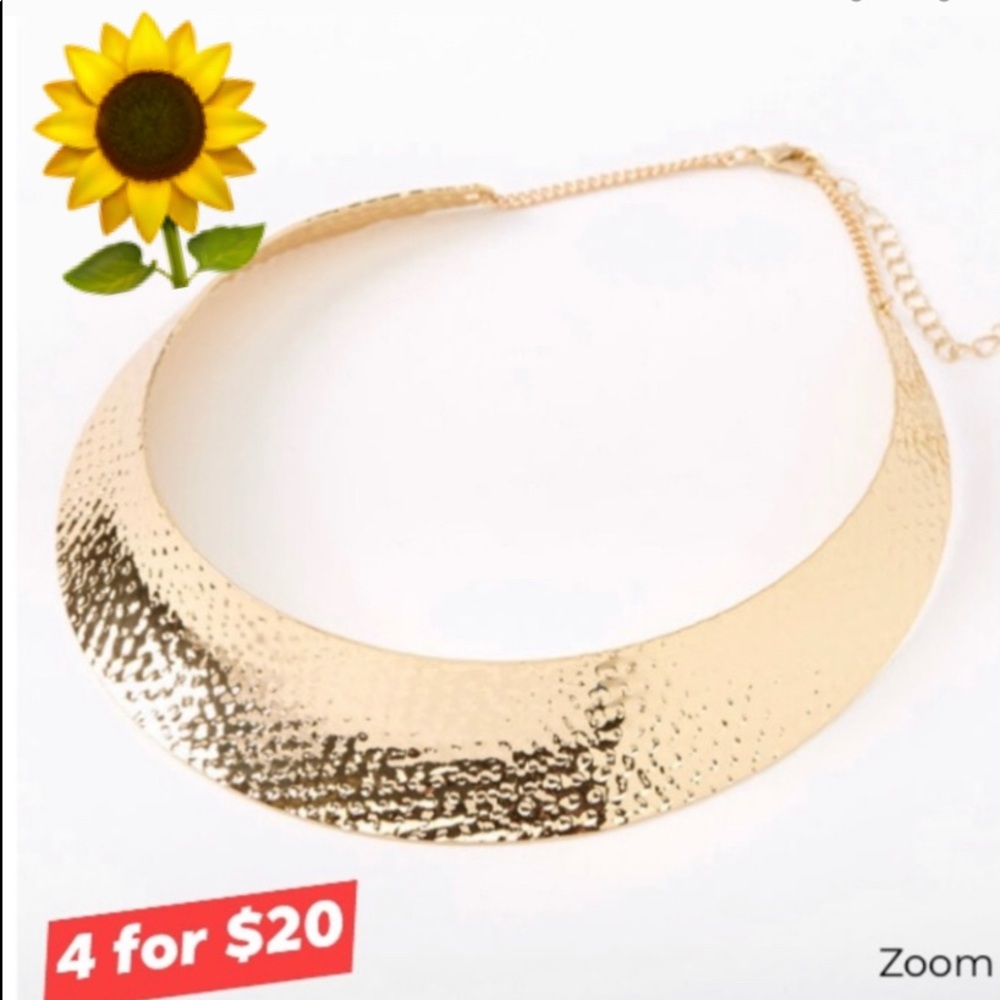 🌻🌻ICING GOLD HAMMERED COLLAR STATEMENT NECKLACE
